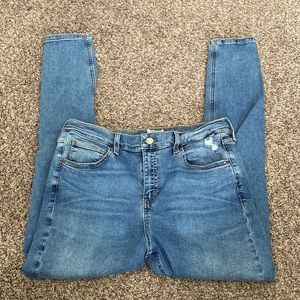 TOPSHOP Blue Denim Skinny Jeans